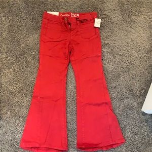 Gap Girls Bell Bottom jeans Red Size 5